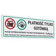 Platba iba v hotovosti - nálepka 7x20