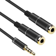 MINI KONEKTOR 3,5MM KÁBLA NA ROZDELENIE AUDIO SIGNÁLU pre SLÚCHADLÁ