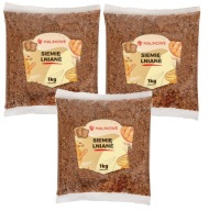 SADA ĽANOVÉ SEMIENKA 3x1kg HNEDÁ VÝBORNÁ PRÉMIOVÁ KVALITA