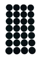 Samolepiace plstené podložky čierne ⌀ 20mm 28 ks