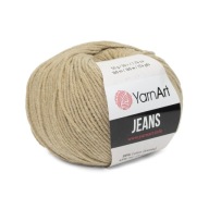 50 g priadze, 55 % bavlna 45 % akryl, YarnArt Jeans béžová 48