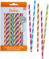 MIX farebné papierové slamky DECORA Eco 80 ks.