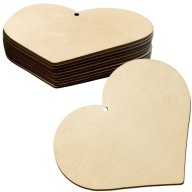 SRDCE drevené SRDCE preglejka DIY prívesok na decoupage 10cm - 10 ks