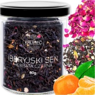 ČIERNY LISTOVÝ ČAJ TANGERÍNKA RUŽA PRÉMIOVÝ DARČEK 60G KRUPIEC