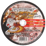 KOVOVÉ REZNÉ KOTOUČE 230 x 2mm RAPID