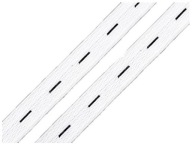 Gombíková elastická páska s otvormi 2cm 20mm - 5m Biela