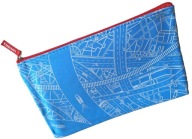 Kozmetická taštička EMIRATES na zips, 24 cm, modrá