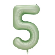 FÓLIOVÝ BALÓN VEĽKÉ ČÍSLO 5 ZELENÝ 100 CM NARODENIN
