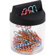 KANCELÁRSKE SVORKY 28mm POTAHOVANÁ MAGNETICKÁ KRABIČKA IDEST ZEBRA 60 ks.