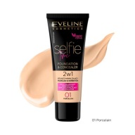 Eveline Cosmetics Selfie Time podkladová báza a korektor č.01 - Porcelán