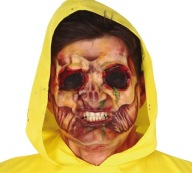 Čierne prekrytia tváre s vydlabanými očami na Halloween