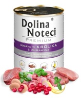 DOLINA NOTECI PREMIUM vlhké krmivo pre psov bohaté na králika s brusnicami 800g