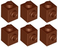 LEGO 87087 TEHLA 1x1 hnedá == (3g) 6 ks.