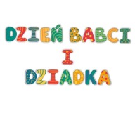 Dekorácia s nápisom DEŇ STARÝCH RODIČOV A DEDKOV, veľký výrez