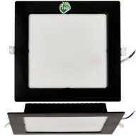 LED stropné svietidlo, zápustné, zápustné, 18W, 1980lm, 4000K, čierne