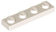 LEGO TANIER 1X4 BIELY ČÍSLO 3710 - 3 KS