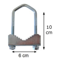 Anténna svorka, stredný držiak, pozinkovaná, 10 cm