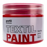 STRONG CARMIN RED Farba na maľovanie svetlých látok a bavlneného oblečenia 50ml