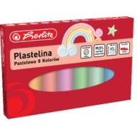 Plastelína 8 farieb pastel 9588880 HERLITZ