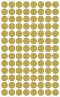 Nálepky CIRCLES Bodky 2cm 104ks ZLAT