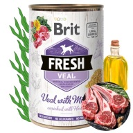 Brit čerstvé teľacie mäso s prosom mokré krmivo pre psov 400g teľacie mäso