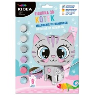 Maľovanie podľa čísel sada 3D figúrky 18 cm s farbami a štetcom KOTEK