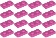 LEGO PLATE 3023 1x2 ružové tmavé NOVINKA (6g) 16 ks.