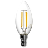 E14 LED FILAMENT žiarovka 4W TEPLÉ SKLO sviečka