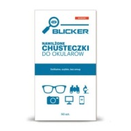 BLICKER Vlhčené obrúsky na okuliare, 50 ks na čistenie optiky