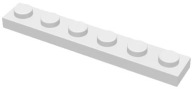 LEGO TANIER 1X6 BIELY ČÍSLO 3666 - 2 KS