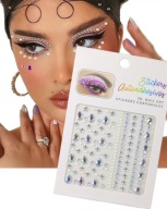 KRYŠTÁLY NÁLEPKY NA TVÁR kryštály DIAMANTY 3D MAKEUP OČI vlasy