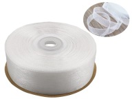 Šifónová stuha 25 mm BIELE organzové svadobné hostie