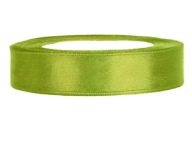Saténová stuha 12 mm / 25 m, jablkovo zelená