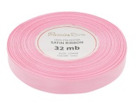 Ozdobná saténová stuha 12mm, pastelovo ružová