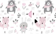 Flanelová plienka 60x80 Forest Pink
