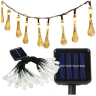 SOLAR GARLAND LED záhradné svetelné girlandy na balkón, 40 žiaroviek, 6 m