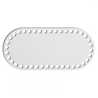 oválny biely základný košík dno 12x26cm oválny HDF