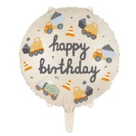 Happy Birthday Balloons Stavebný bager sklápač 45cm 1ks