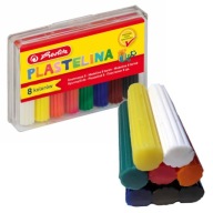 Školská plastelína 8 farieb x 6,5 cm, kazeta 65 g HERLITZ