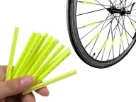 12x REFLEXNÉ TRUBIČKY REFLEXNÉ PRE BICYKELOVÉ SPEKTY PRE BIKE SET ŽLTÉ
