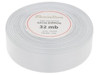 Ozdobná saténová stuha 25mm 32mb strieborná