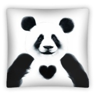 OBSTROJNÁ OBLIECKA NA VANKÚŠ 40x40 PANDA S MEDVEĎKOM PANDA