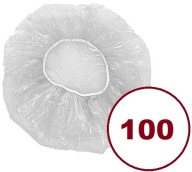 VEĽKÉ BALENIE FÓLIOVÉ ČIAPKY KLOBÚKOVÉ FÓLIE - S gumičkou - BAL. 100 ks kozmetiky