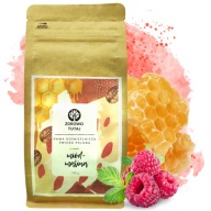 Zrnková káva Arabica s príchuťou MED-MALINA, čerstvo pražená, 150 g