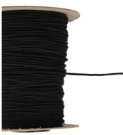 Okrúhla pletená elastická gumená šnúra čierna 2 mm - 5 MB
