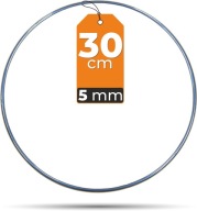 STRIEBORNÁ obruč z hrubého drôtu, 30 cm, 5 mm