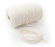 BAVLNA BAVLNA RAD NA REZANÉ MÄSO, BALENIE BIELY MACRAME 45m