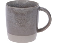 KLASICKÝ Kameninový hrnček na KÁvu A ČAJ 8,5 x 9 cm 320 ml - ŠEDÝ