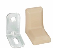 Kovový uholník fi4 béžový/svetlý javor + plast, 4 ks.