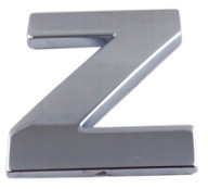 CHROME PÍSMENO Z Z VEĽKÉ 5,6CM A3U89 ZNAK PÍSMEN